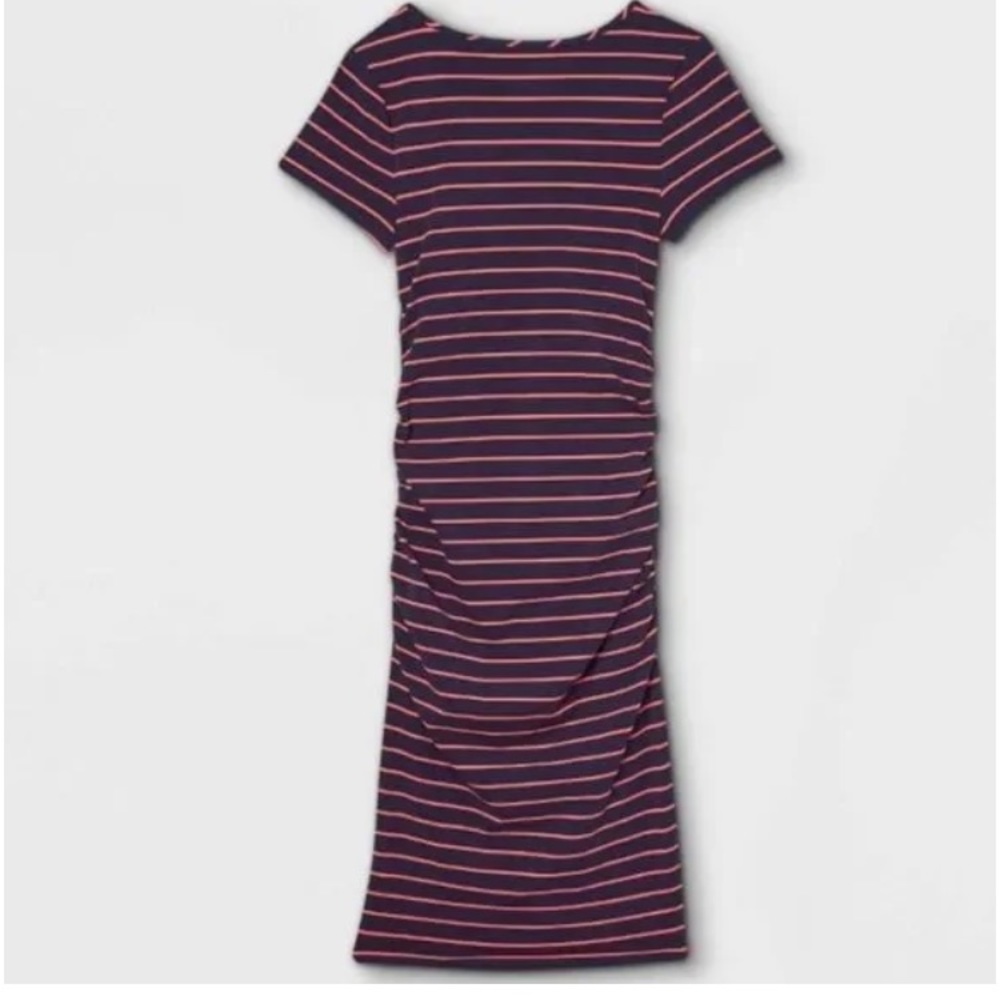 Maternity Dress Size Small by Isabel Maternity Navy/Orange